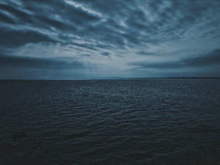 sea ripples twilight horizon clouds Isolated Item on HighResolution Transparent PNG