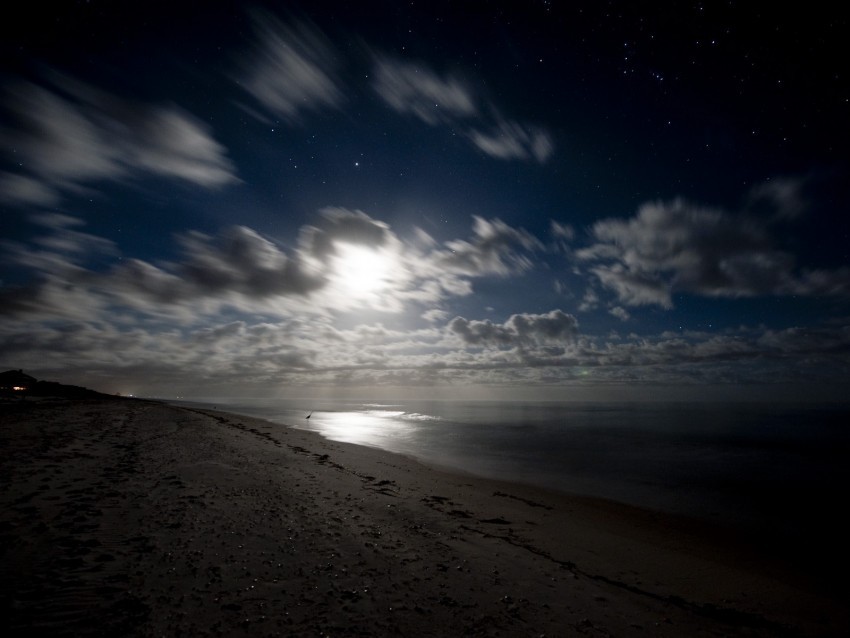 sea shore night clouds starry sky Alpha channel PNGs