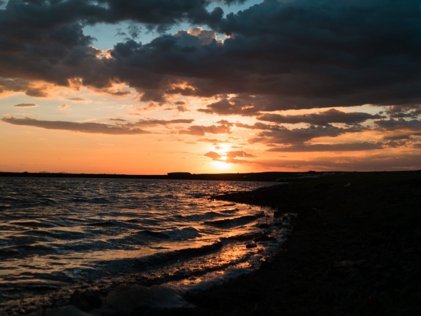 sea sunset coast dusk dark Isolated Subject on HighQuality PNG 4k wallpaper