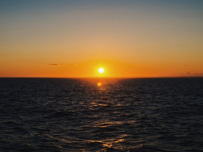 sea sunset horizon water ripples sun Transparent background PNG clipart
