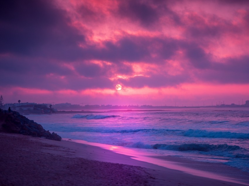 sea sunset waves surf shore horizon HighQuality Transparent PNG Object Isolation