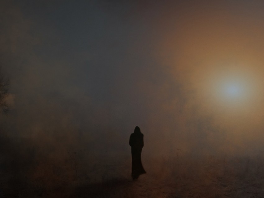 silhouette fog mantle wanderer gloomy HighQuality Transparent PNG Isolation