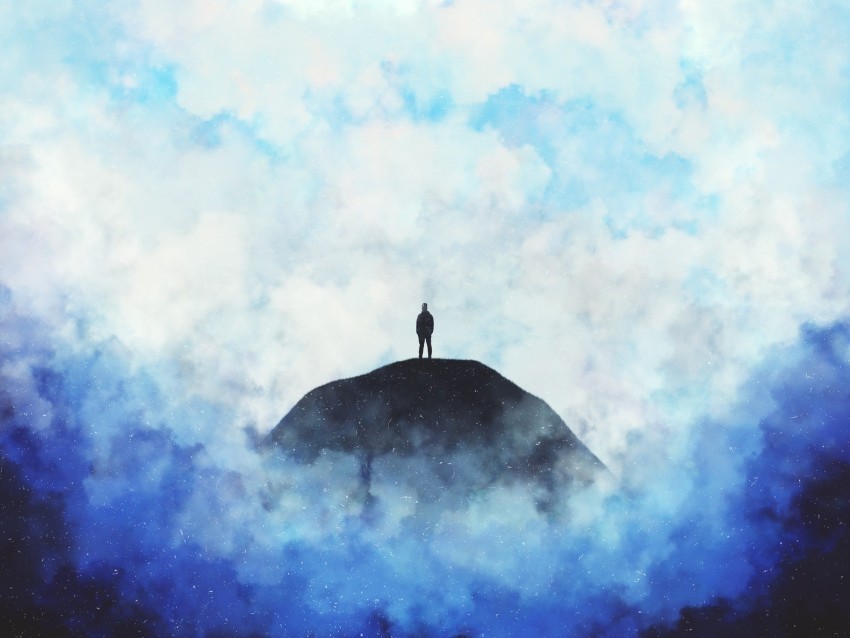 silhouette loneliness clouds hill PNG files with transparent elements wide collection