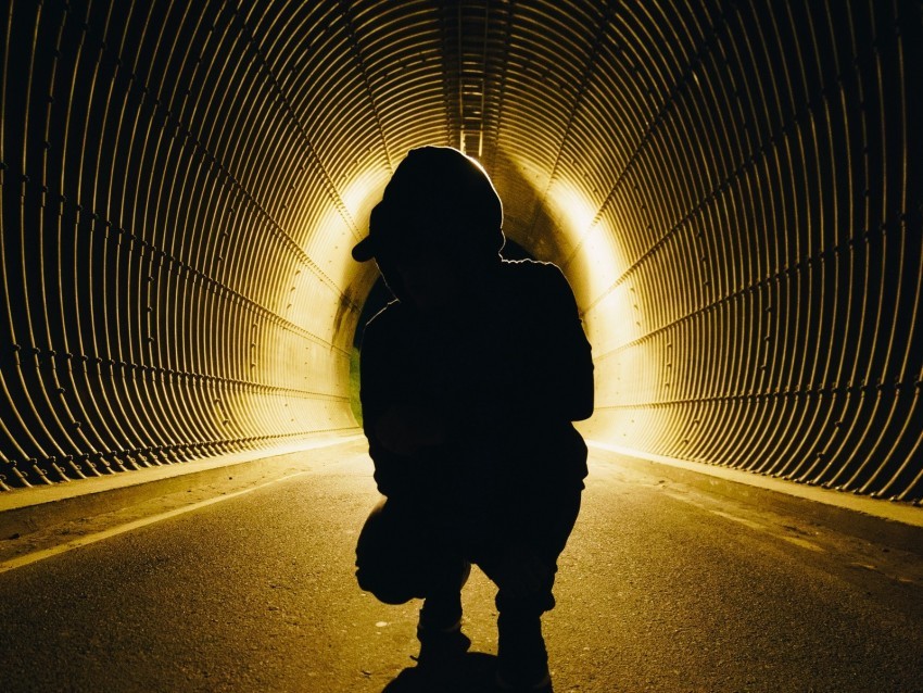 silhouette tunnel dark shadow light PNG Image with Clear Isolated Object