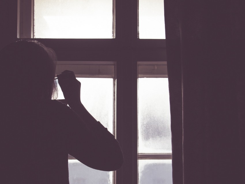 silhouette window dark figure gloom Isolated Subject in HighResolution PNG