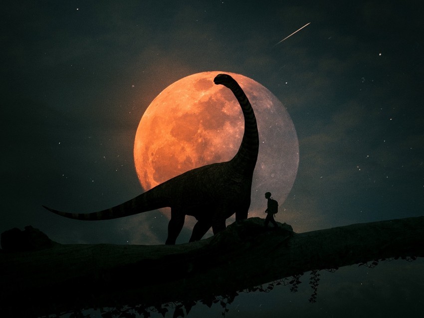 silhouettes dinosaur planet photoshop art Transparent PNG graphics variety
