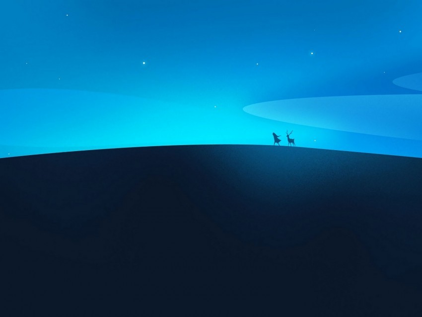 silhouettes night art vector minimalism PNG photo 4k wallpaper