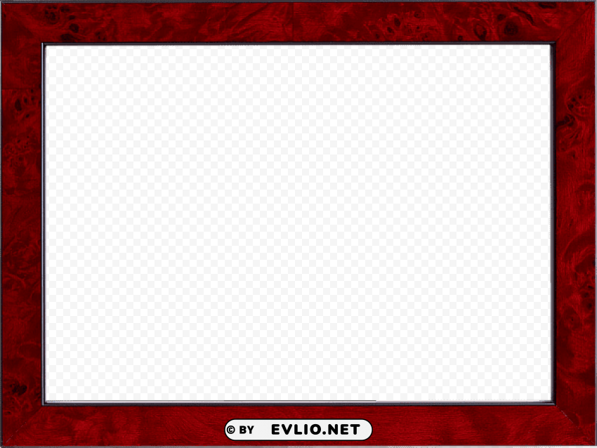 simple red transparent frame PNG no watermark