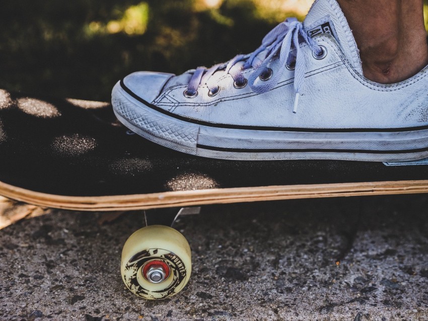 skateboard wheel foot shoes white skate Transparent PNG Object Isolation 4k wallpaper