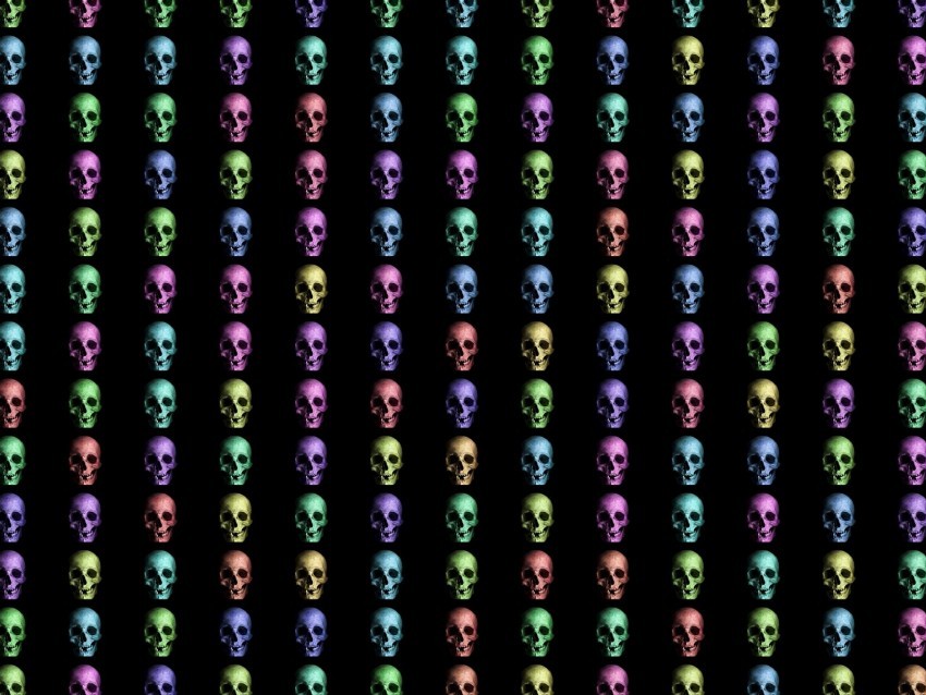 skull colorful texture Clear PNG pictures bundle 4k wallpaper