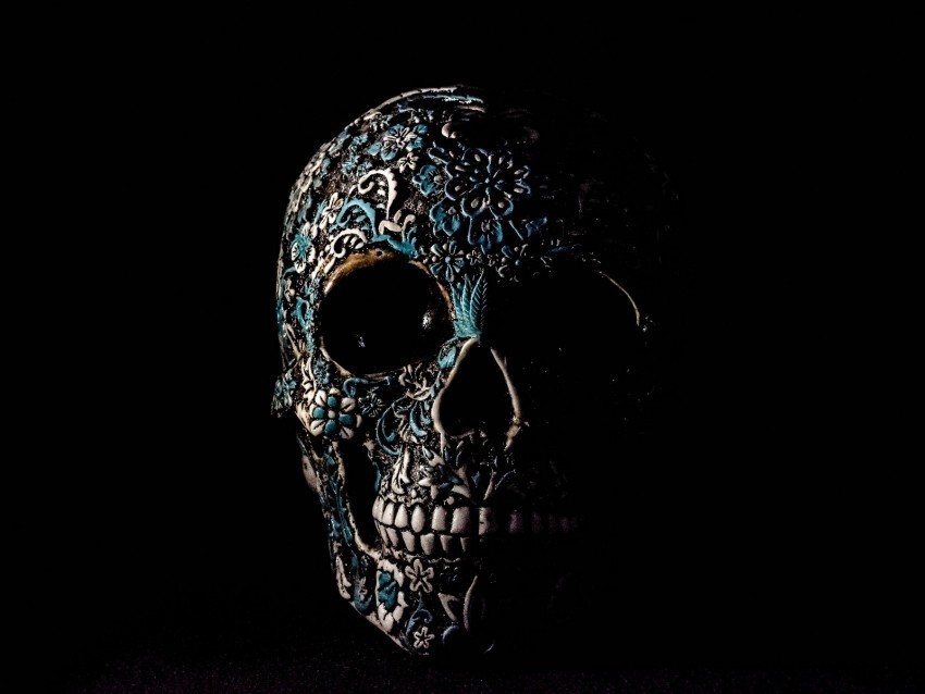 skull dark patterns bones Isolated Object in HighQuality Transparent PNG 4k wallpaper