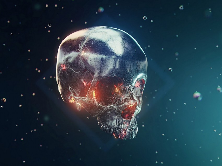 skull form cyberpunk futurism PNG Image with Clear Isolation