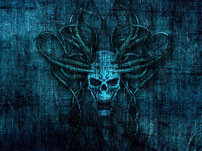 skull horns scratches art Isolated Character on HighResolution PNG 4k wallpaper