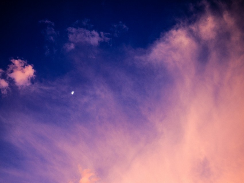 sky clouds moon twilight atmosphere Isolated PNG Object with Clear Background