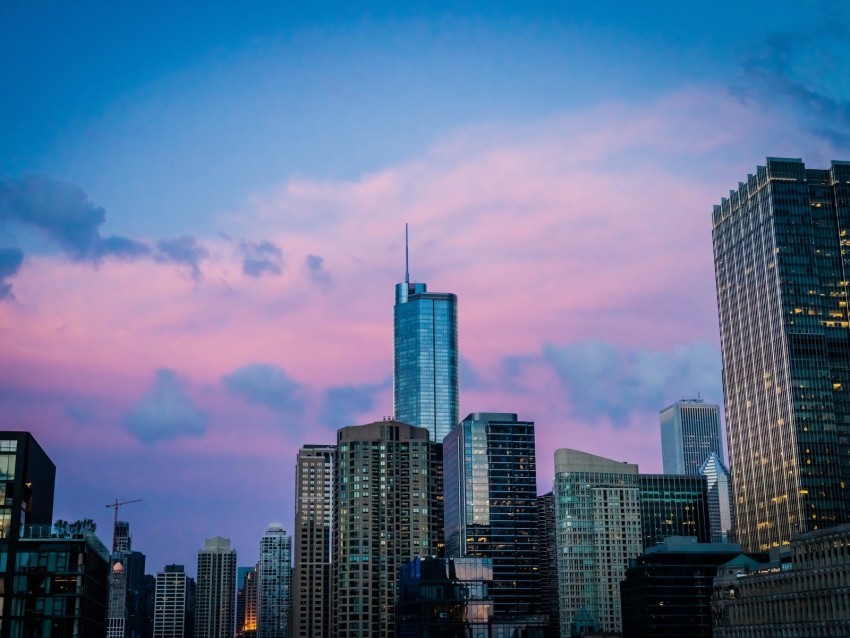 skyscraper architecture sunset city chicago usa PNG images with no watermark