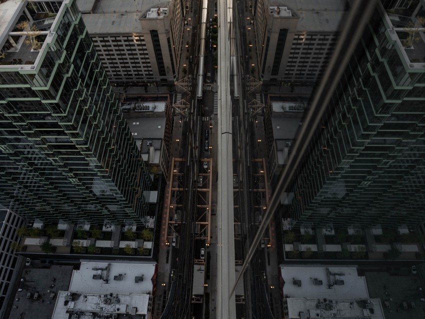 skyscrapers aerial view architecture buildings city PNG with no background diverse variety 4k wallpaper