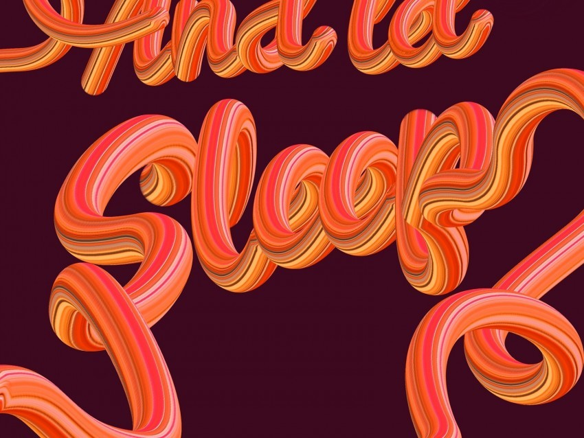 sleep letters inscription volume Isolated Artwork on HighQuality Transparent PNG