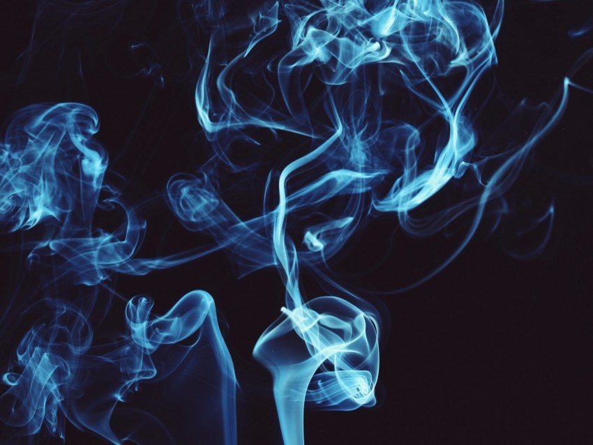 smoke clots shroud blue dark darkness Isolated Subject with Clear PNG Background