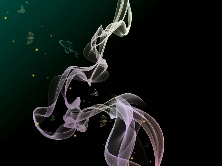 smoke wavy butterflies abstraction PNG images with transparent canvas variety 4k wallpaper