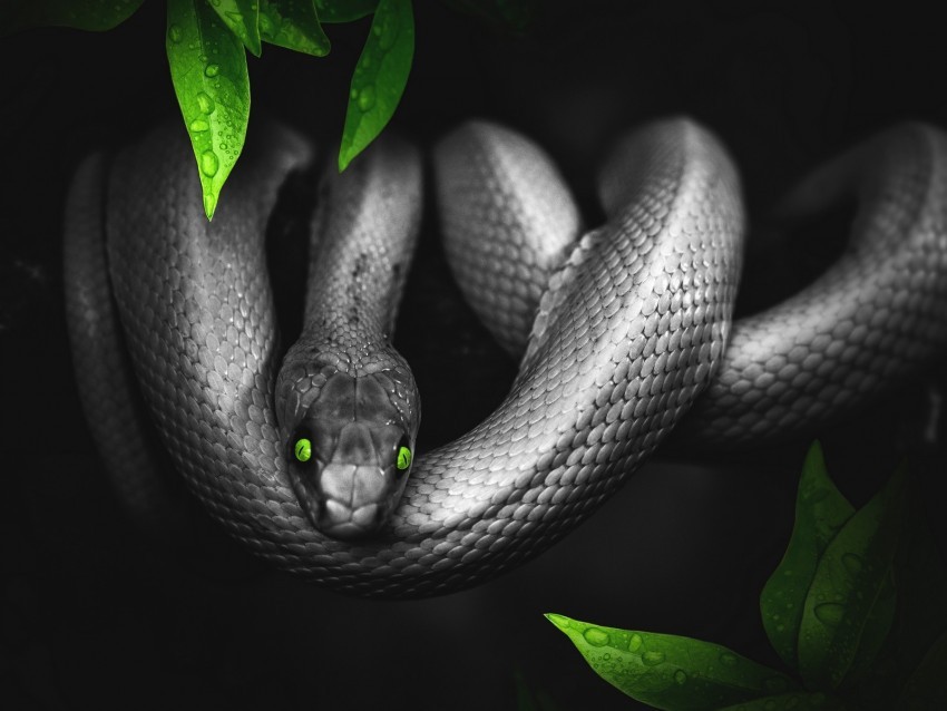 snake photoshop leaves eyes reptile PNG images with no background essential 4k wallpaper