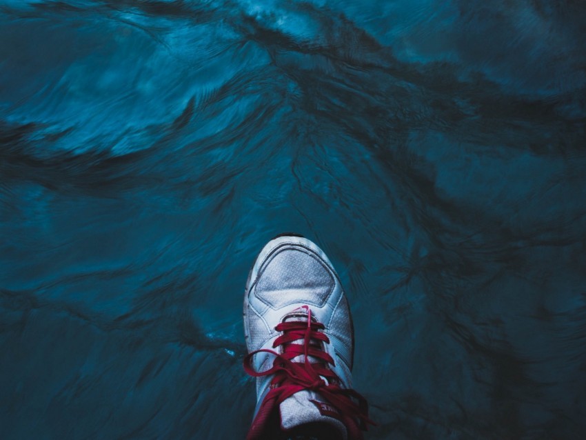 sneakers water feet sea current Clear Background PNG Isolation