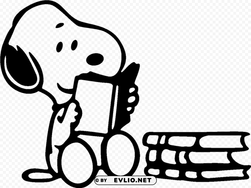 snoopy reading Free PNG images with transparent backgrounds