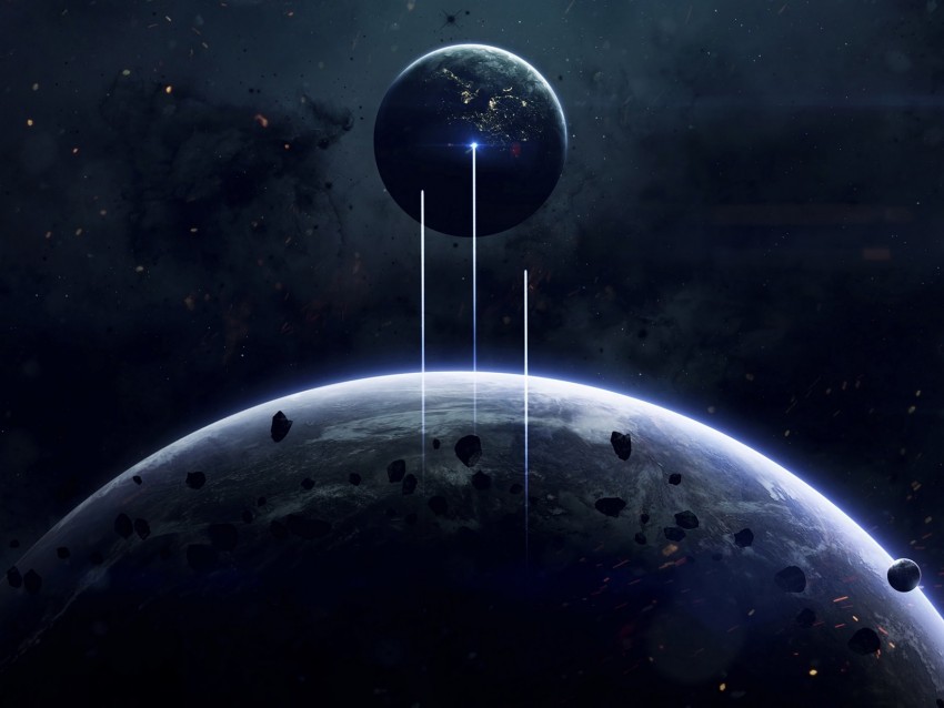 space planet open space universe Transparent PNG Isolated Item with Detail