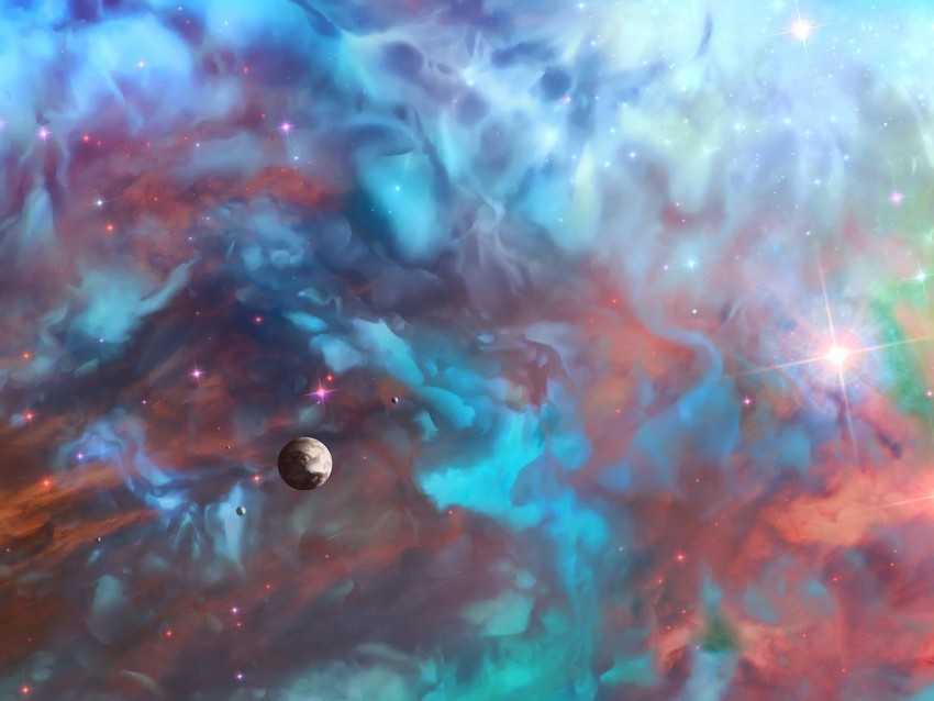 space planet universe clouds stars colorful High-resolution PNG images with transparency