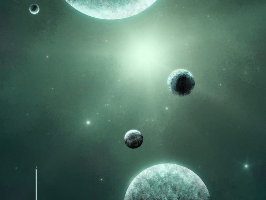 space planets shine stars universe High-resolution PNG