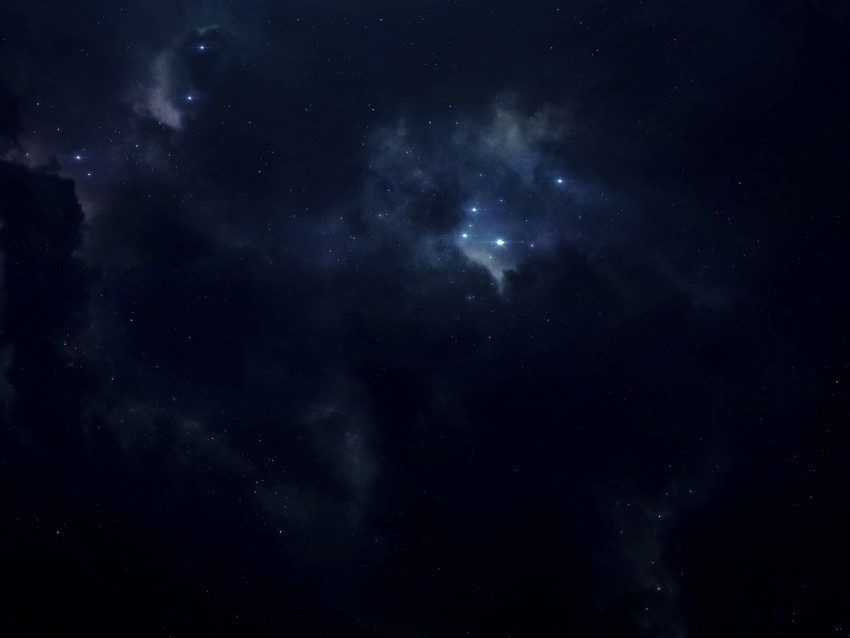 space stars cloudy shine dark PNG artwork with transparency