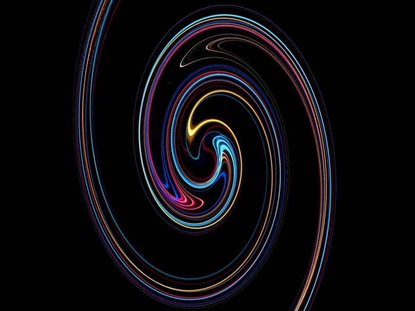 spiral twisted multicolored lines PNG transparent elements compilation