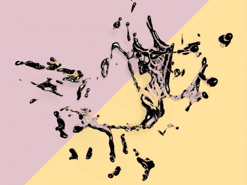 splash spray liquid drops yellow purple Isolated Artwork in Transparent PNG Format