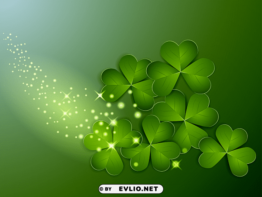 st patricks day clover wallpaper Clean Background Isolated PNG Image