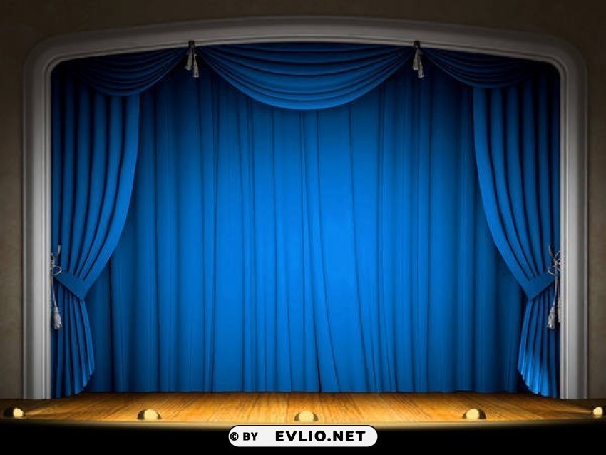stage with blue curtains Free PNG images with clear backdrop