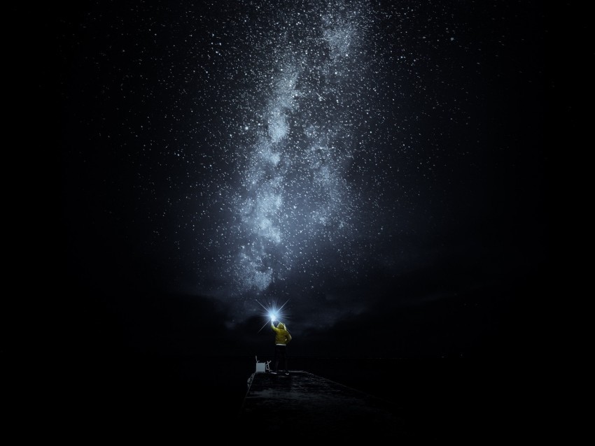 starry sky man loneliness lonely shine night dark PNG images with alpha transparency selection