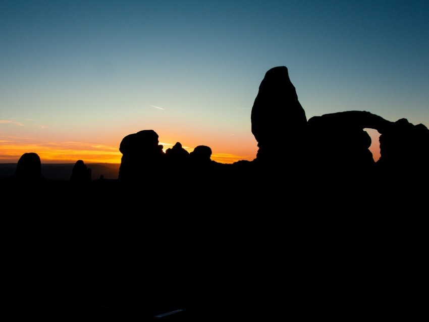 stones sunset silhouettes utah sky High-resolution transparent PNG images set 4k wallpaper