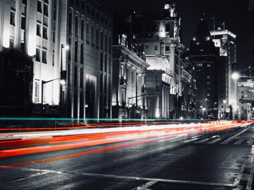 street light long exposure night asphalt backlight PNG clear background