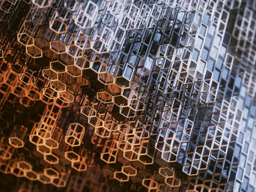 structure construction metallic hexagons prisms mesh High-resolution transparent PNG images 4k wallpaper