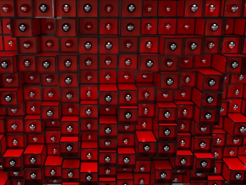 structure cubes red 3d PNG transparent graphics for projects