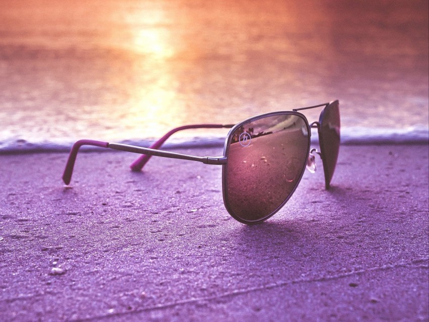 sunglasses glasses sea sunset PNG for online use