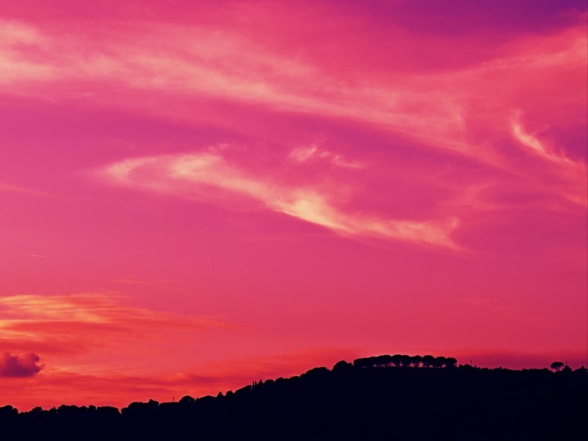 sunset dusk dark sky pink Isolated Item on Clear Background PNG 4k wallpaper