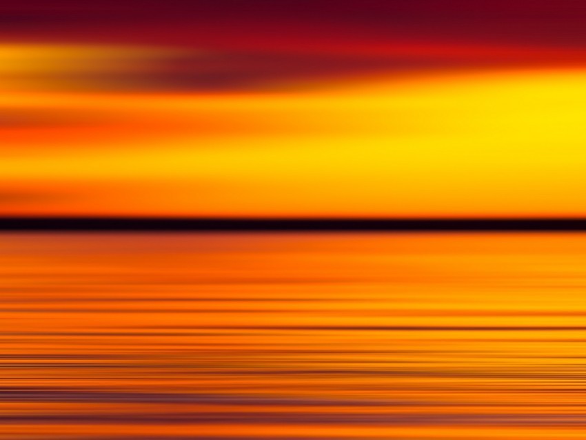 sunset horizon blur water sky PNG for overlays 4k wallpaper