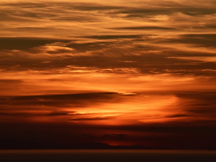 sunset horizon sea clouds dark twilight PNG files with clear backdrop assortment