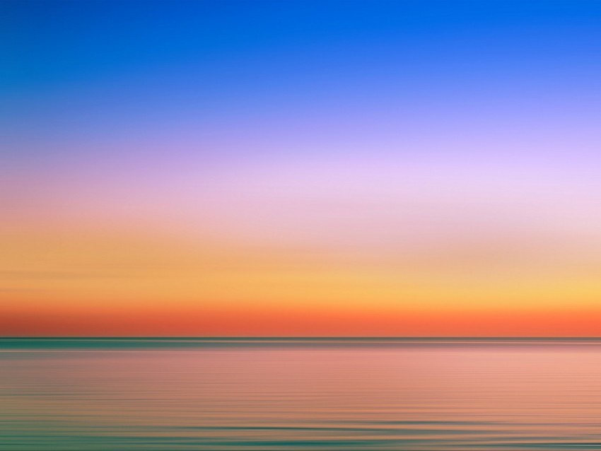 sunset horizon sea minimalism sky Isolated Item with Transparent PNG Background