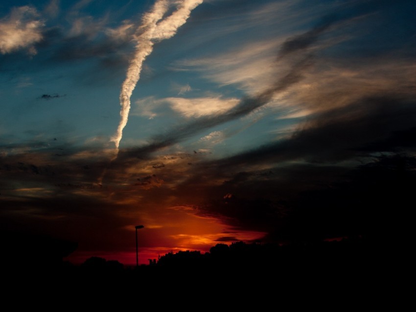 sunset night sky horizon clouds dark PNG files with alpha channel assortment 4k wallpaper