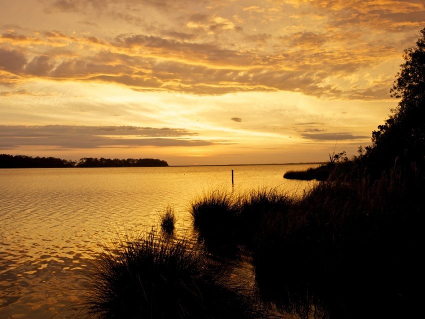 sunset river twilight dark shore PNG Graphic Isolated with Clear Background 4k wallpaper