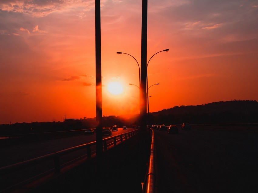 sunset road twilight evening sky PNG images with transparent canvas