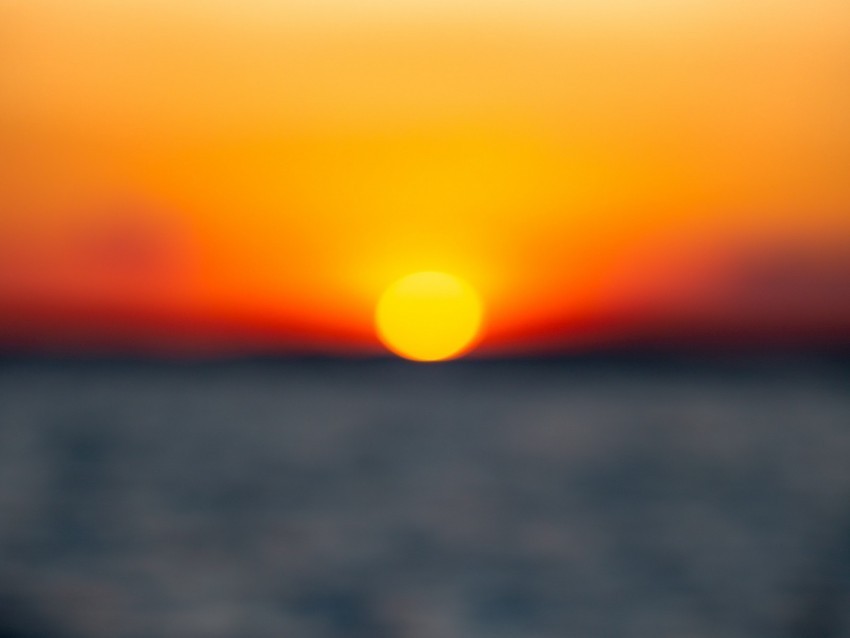 sunset sun sea blur horizon PNG graphics with alpha transparency broad collection 4k wallpaper