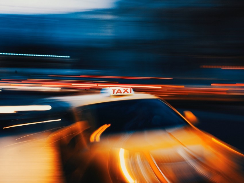 taxi blur long exposure motion light Transparent Background Isolated PNG Design 4k wallpaper