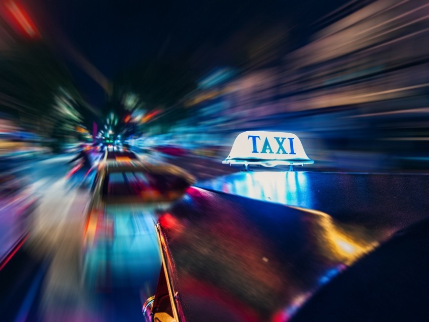 taxi cars traffic motion blur long exposure PNG images with alpha transparency selection